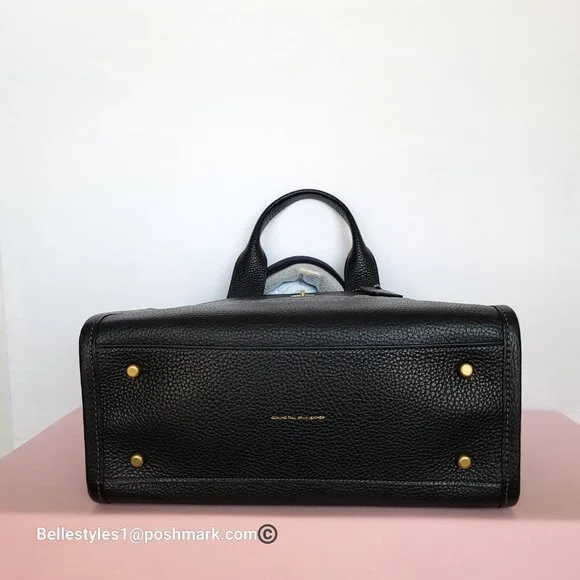 COACH Bubble Leather Cargo Tote Bag with Webbing Strap-MEDIUM Size-Black color⭐ - Picture 10 of 16